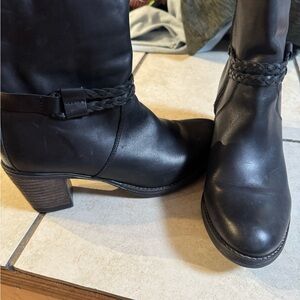 Umberto Raffini Black Leather Heeled Boots